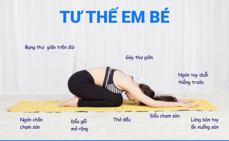 Tư thế Yoga em bé hỗ trợ chữa trầm cảm hiệu quả