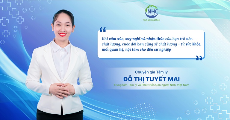 Chuyên gia tâm lý Đỗ Thị Tuyết Mai tại Trung tâm Tâm lý và Phát triển Con người NHC Việt Nam