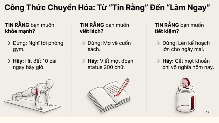 thói quen nhỏ tạo nền tảng niềm tin lâu dài